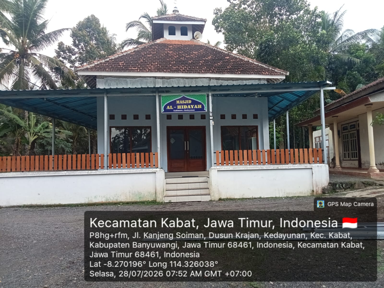 Foto Depan Masjid & Papan Nama — AL-HIDAYAH, Kedayunan, Kabat
