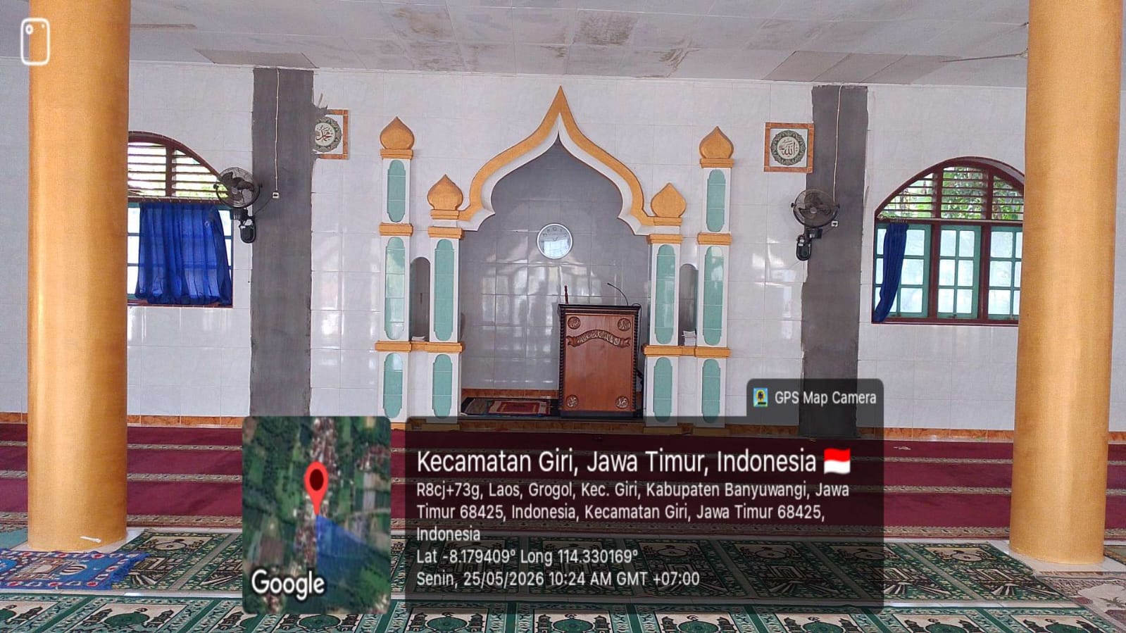 Foto Dalam Masjid (Mimbar/Mihrab) — BAITUL MUKMININ, Grogol, Giri