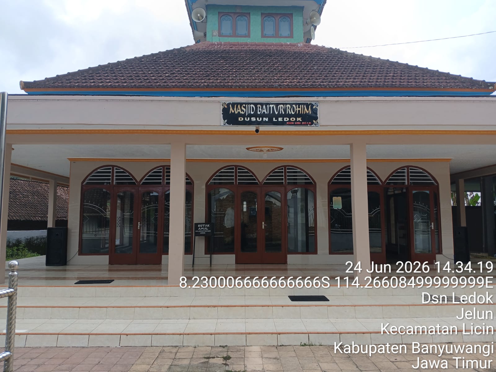 Foto Depan Masjid & Papan Nama — BAITURRAHIM, Jelun, Licin