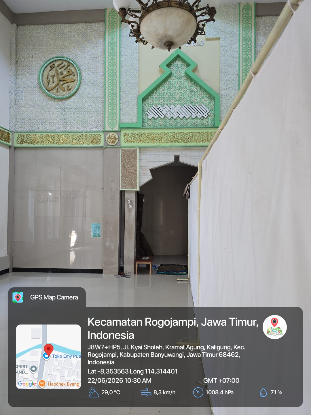 Foto Dalam Masjid (Mimbar/Mihrab) — AL- INNAYAH (NAHDHOTUN NASYI'IN), Blimbingsari, Blimbingsari