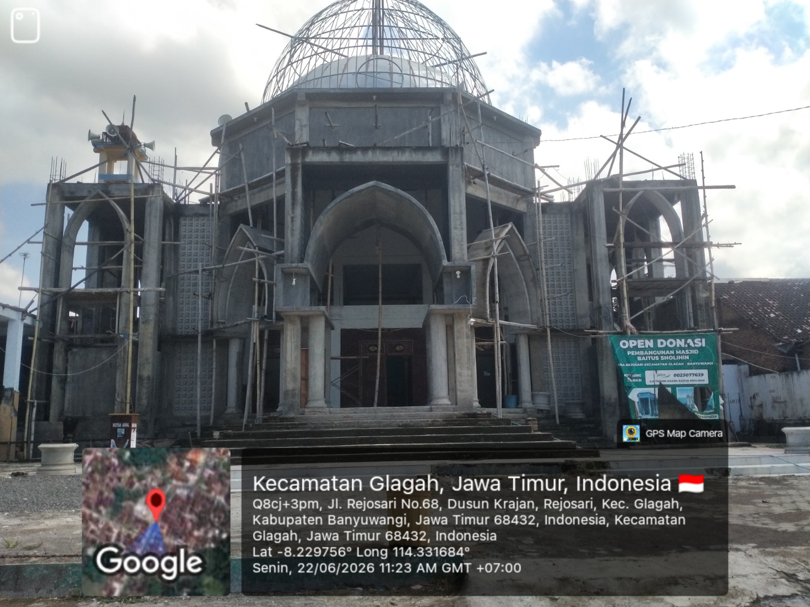 Foto Depan Masjid & Papan Nama — BAITUS SHOLIHIN, Rejosari, Glagah