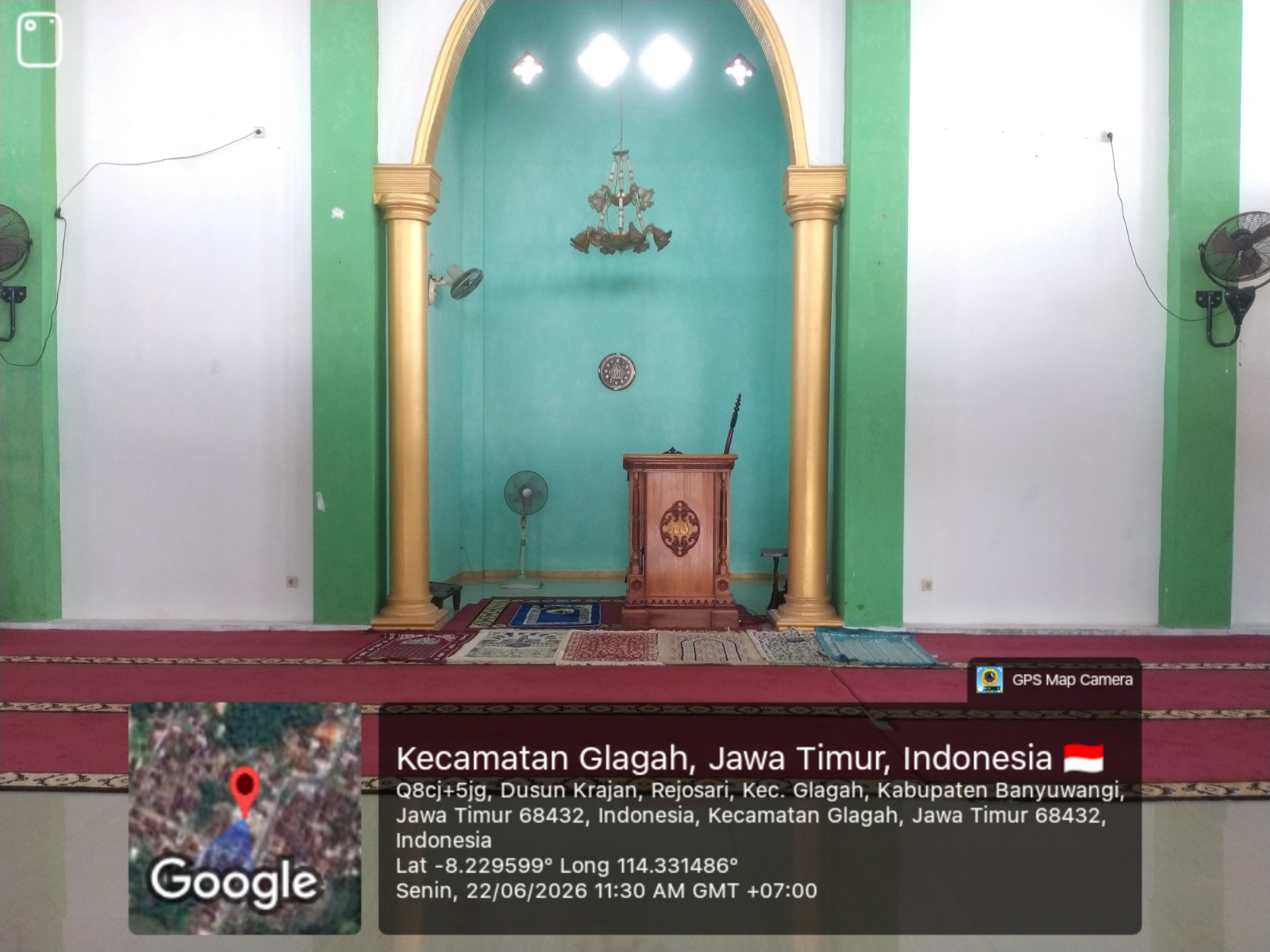 Foto Dalam Masjid (Mimbar/Mihrab) — BAITUS SHOLIHIN, Rejosari, Glagah