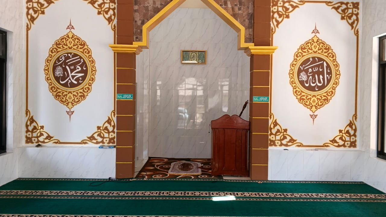 Foto Dalam Masjid (Mimbar/Mihrab) — BAITUL RAHMAN, Margomulyo, Glenmore