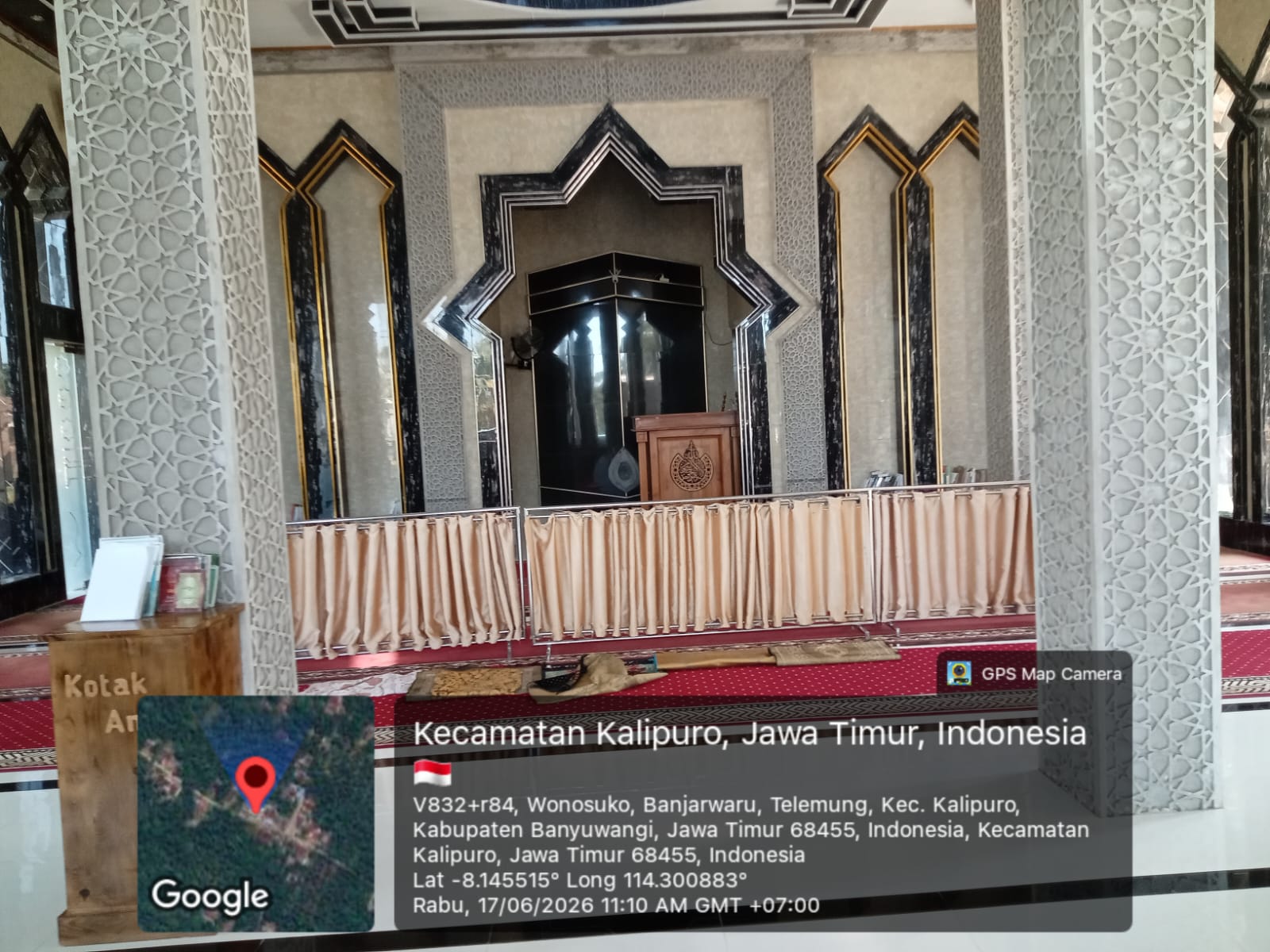 Foto Dalam Masjid (Mimbar/Mihrab) — NURUL IMAN, Telemung, Kalipuro