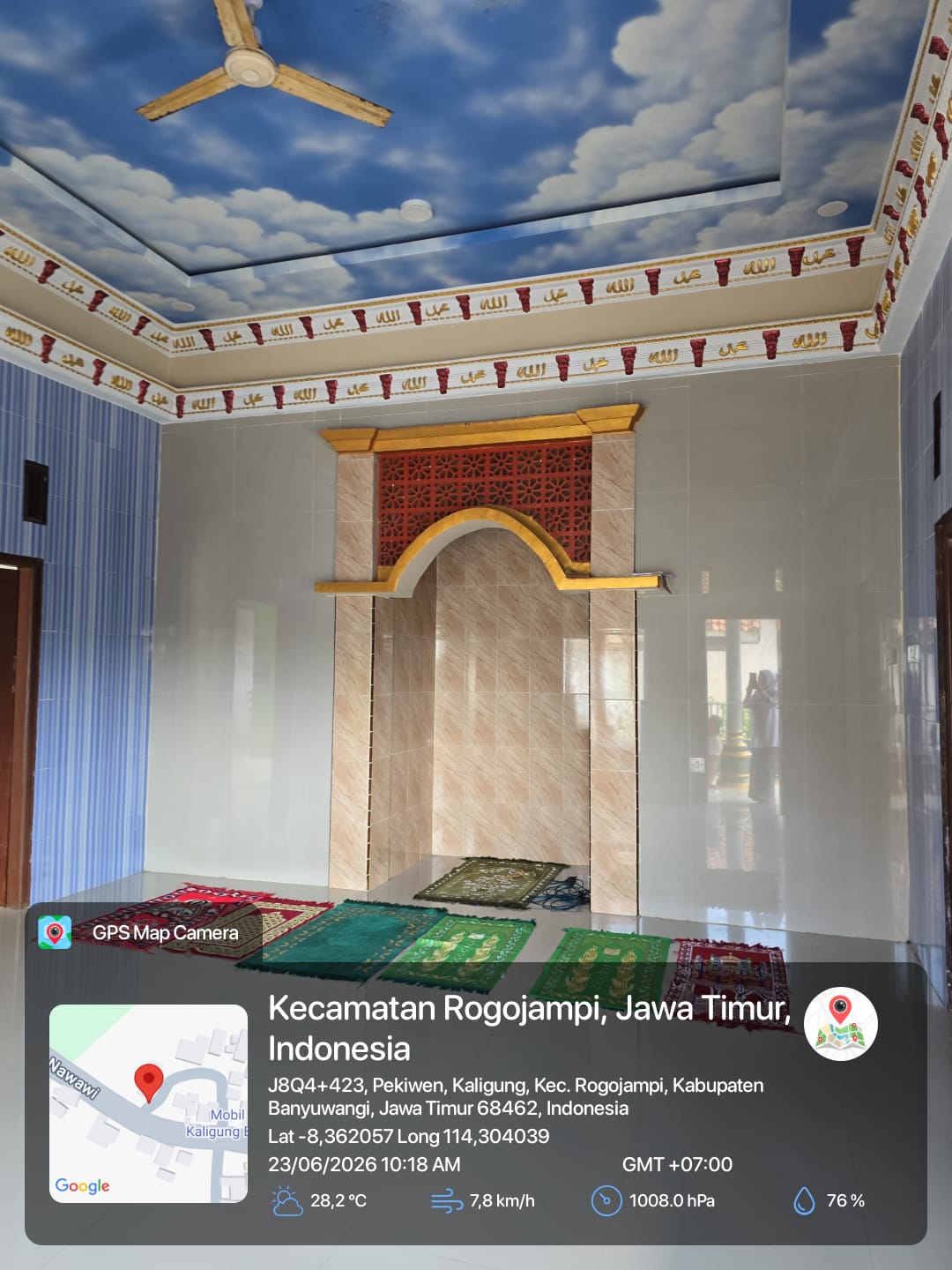 Foto Dalam Masjid (Mimbar/Mihrab) — AL-IKLAS, Kaligung, Blimbingsari