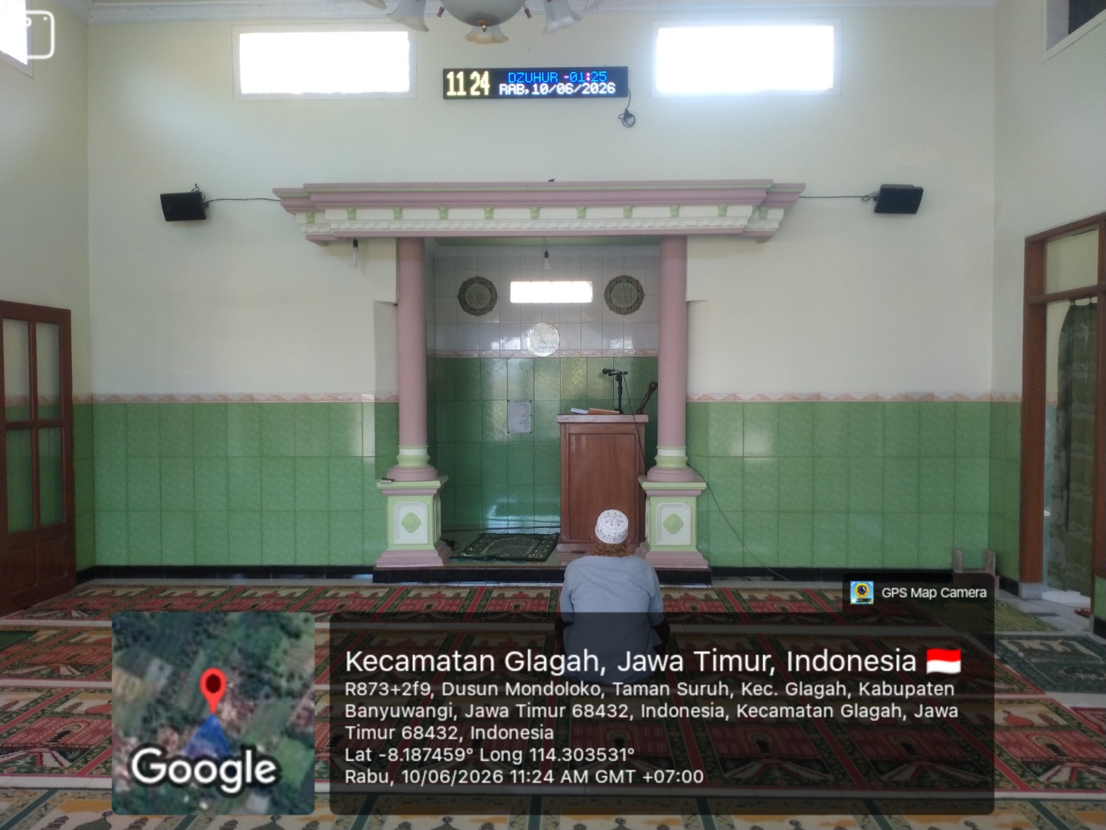 Foto Dalam Masjid (Mimbar/Mihrab) — AL-IKHLAS, Tamansuruh, Glagah