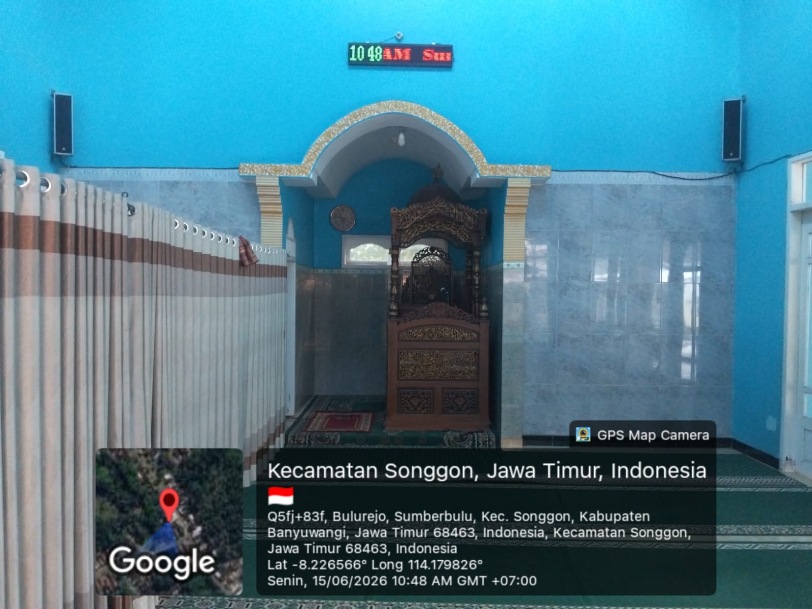 Foto Dalam Masjid (Mimbar/Mihrab) — BAITUS SALAM, Sumberbulu, Songgon