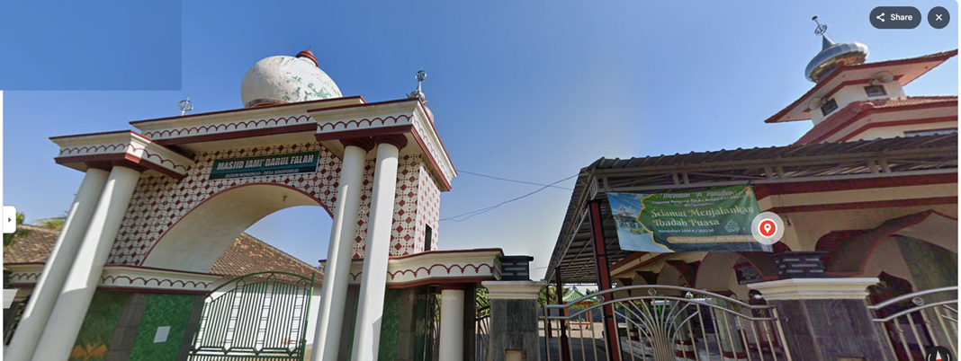 Foto Depan Masjid & Papan Nama — DARUL FALAH, Seneporejo, Siliragung