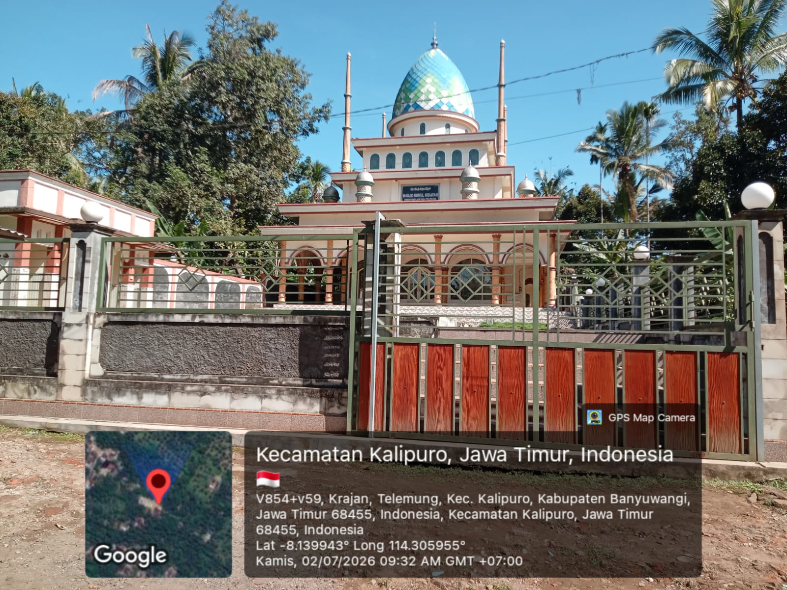 Foto Depan Masjid & Papan Nama — NURUL HIDAYAH, Telemung, Kalipuro