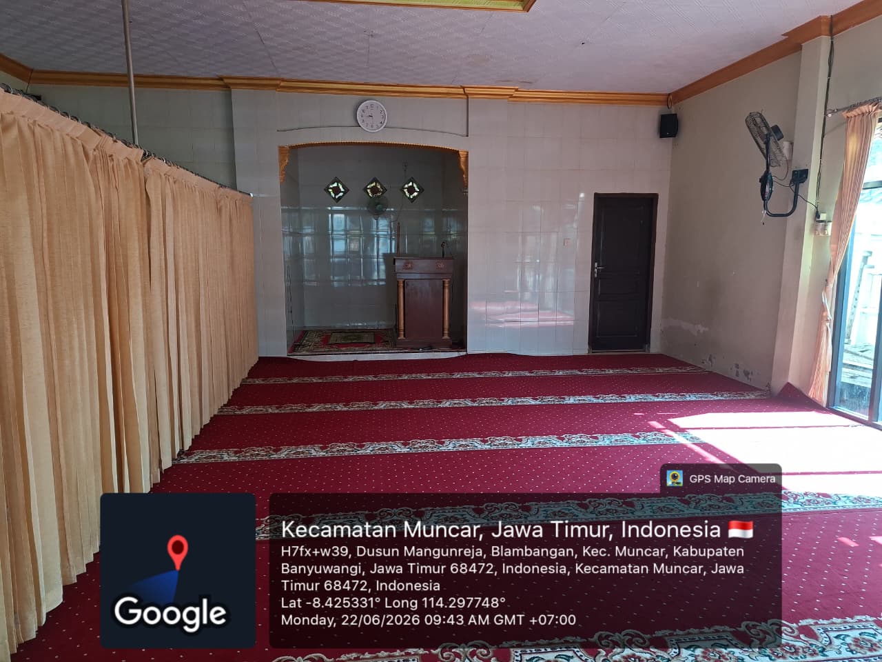 Foto Dalam Masjid (Mimbar/Mihrab) — BAITUR ROHMAN, Blambangan, Muncar