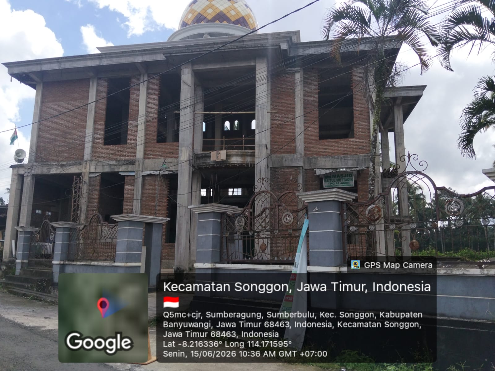 Foto Depan Masjid & Papan Nama — BAITUL MUTTAQIN, Sumberbulu, Songgon