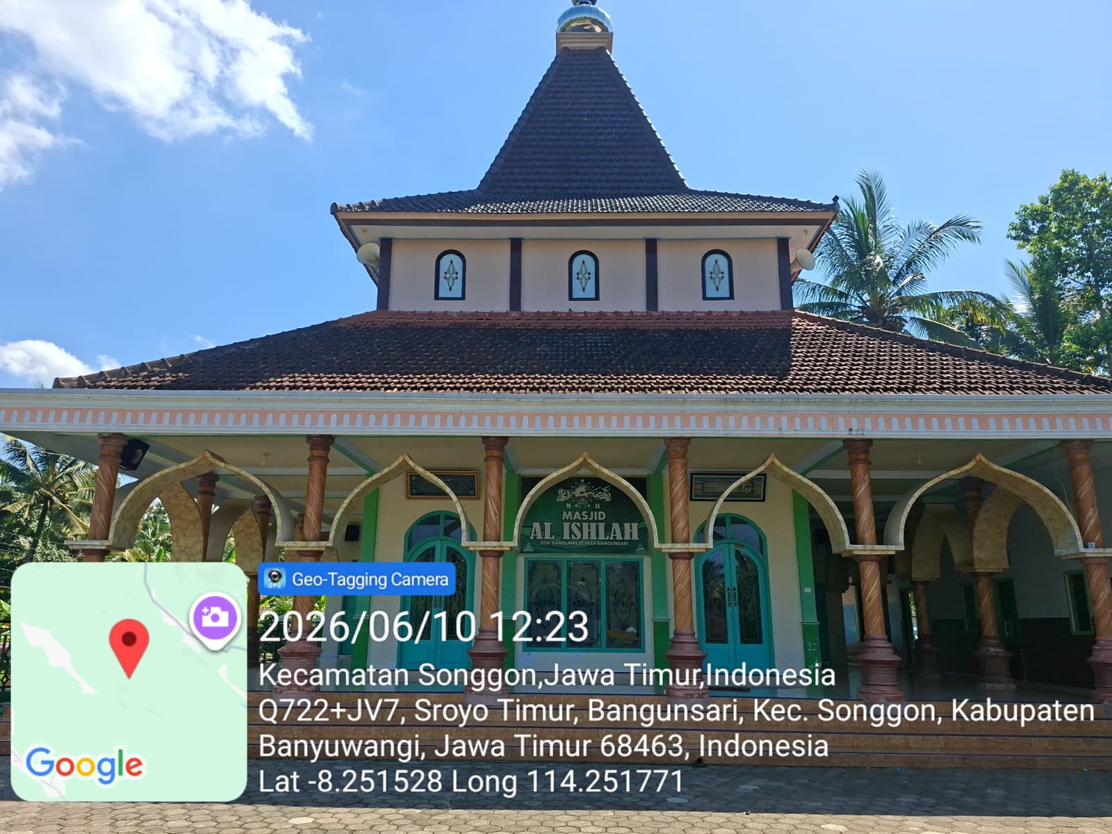 Foto Depan Masjid & Papan Nama — Al Islah, Bangunsari, Songgon