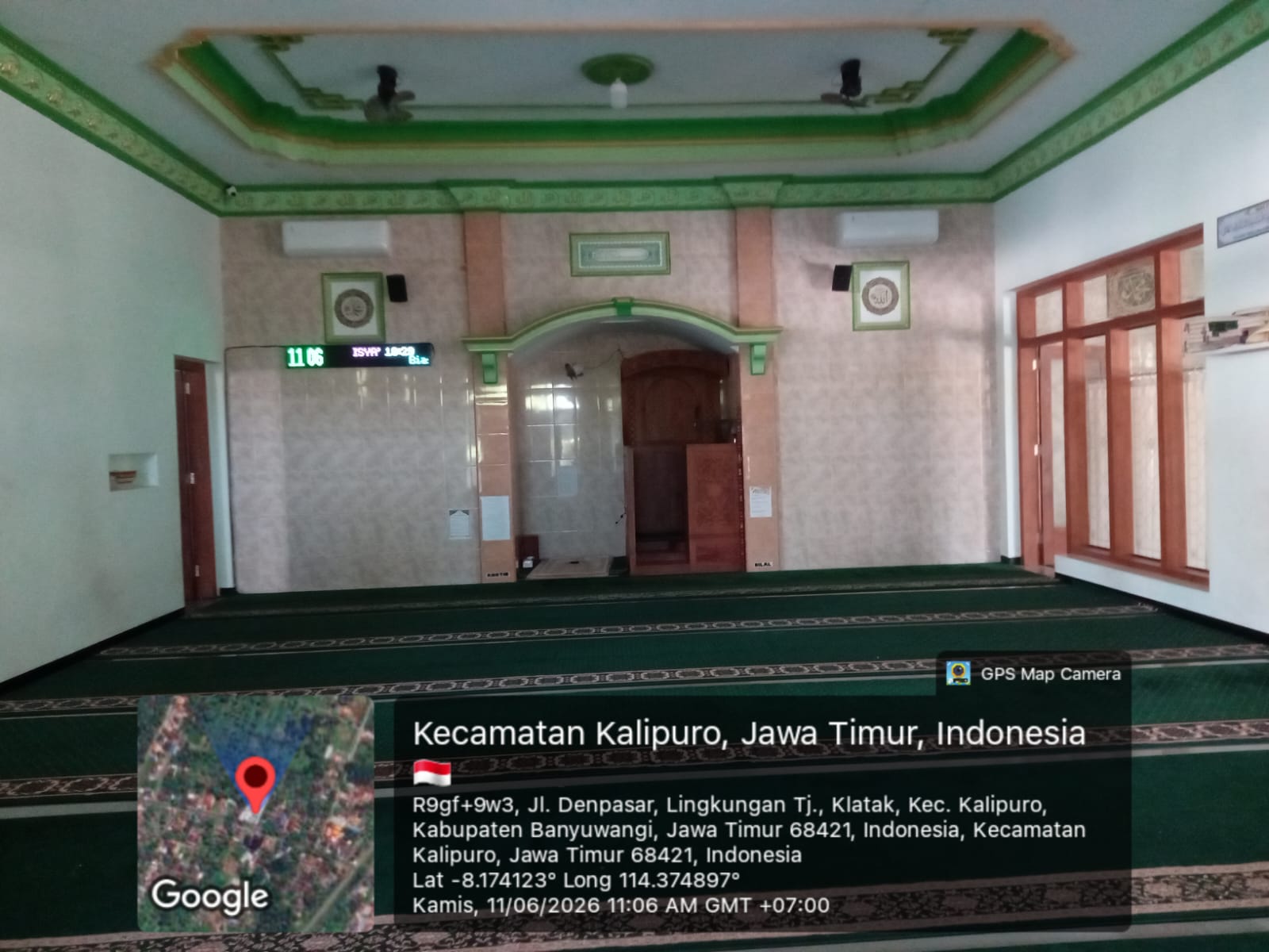 Foto Dalam Masjid (Mimbar/Mihrab) — BAITUR ROHMAH, Klatak, Kalipuro