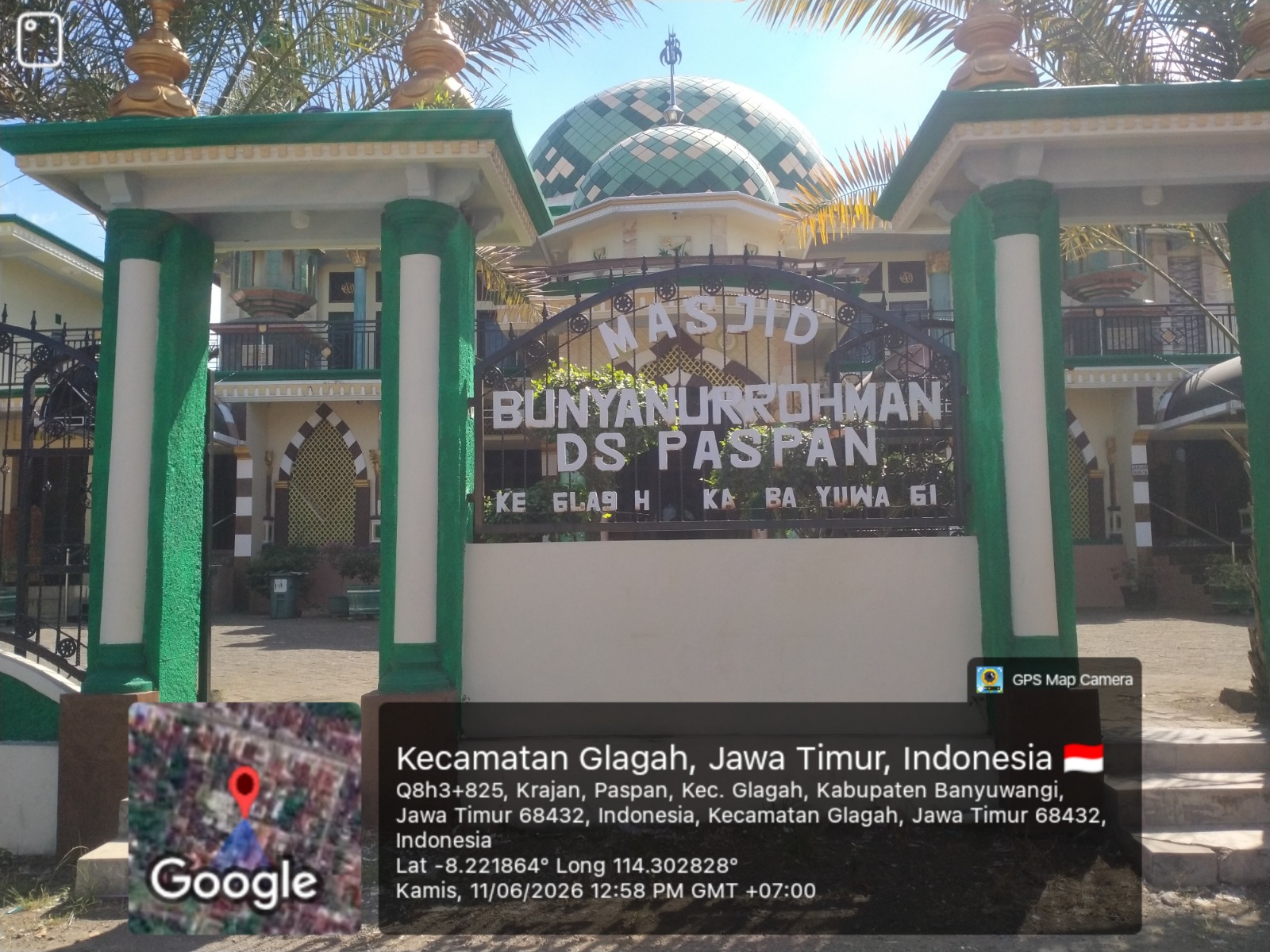 Foto Depan Masjid & Papan Nama — BUNYANURROHMAN, Paspan, Glagah