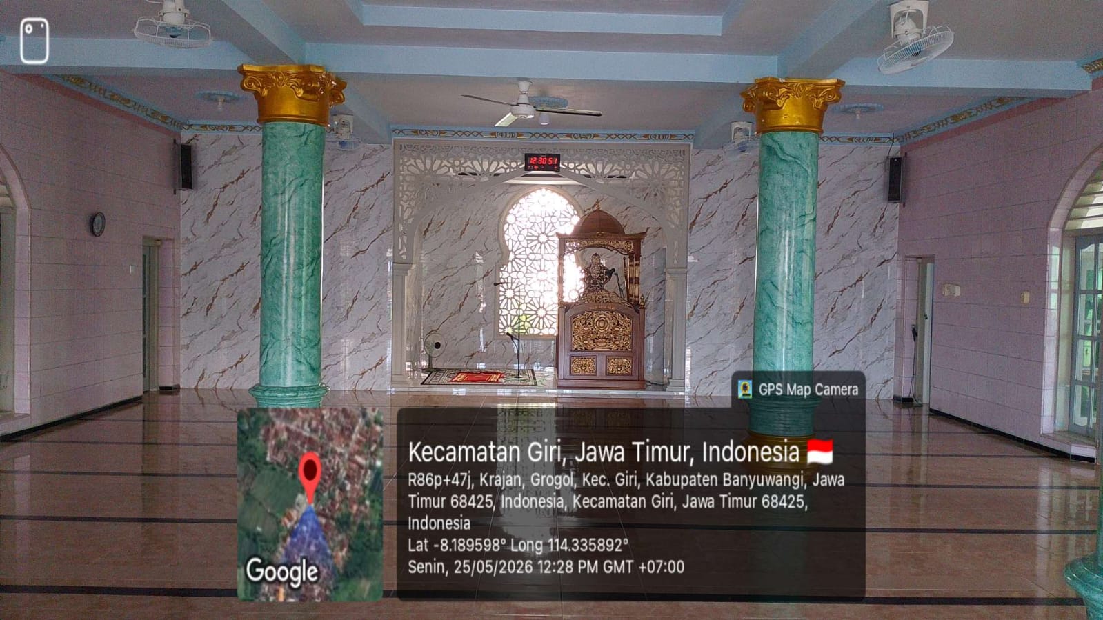Foto Dalam Masjid (Mimbar/Mihrab) — BAITUL FALAH, Grogol, Giri