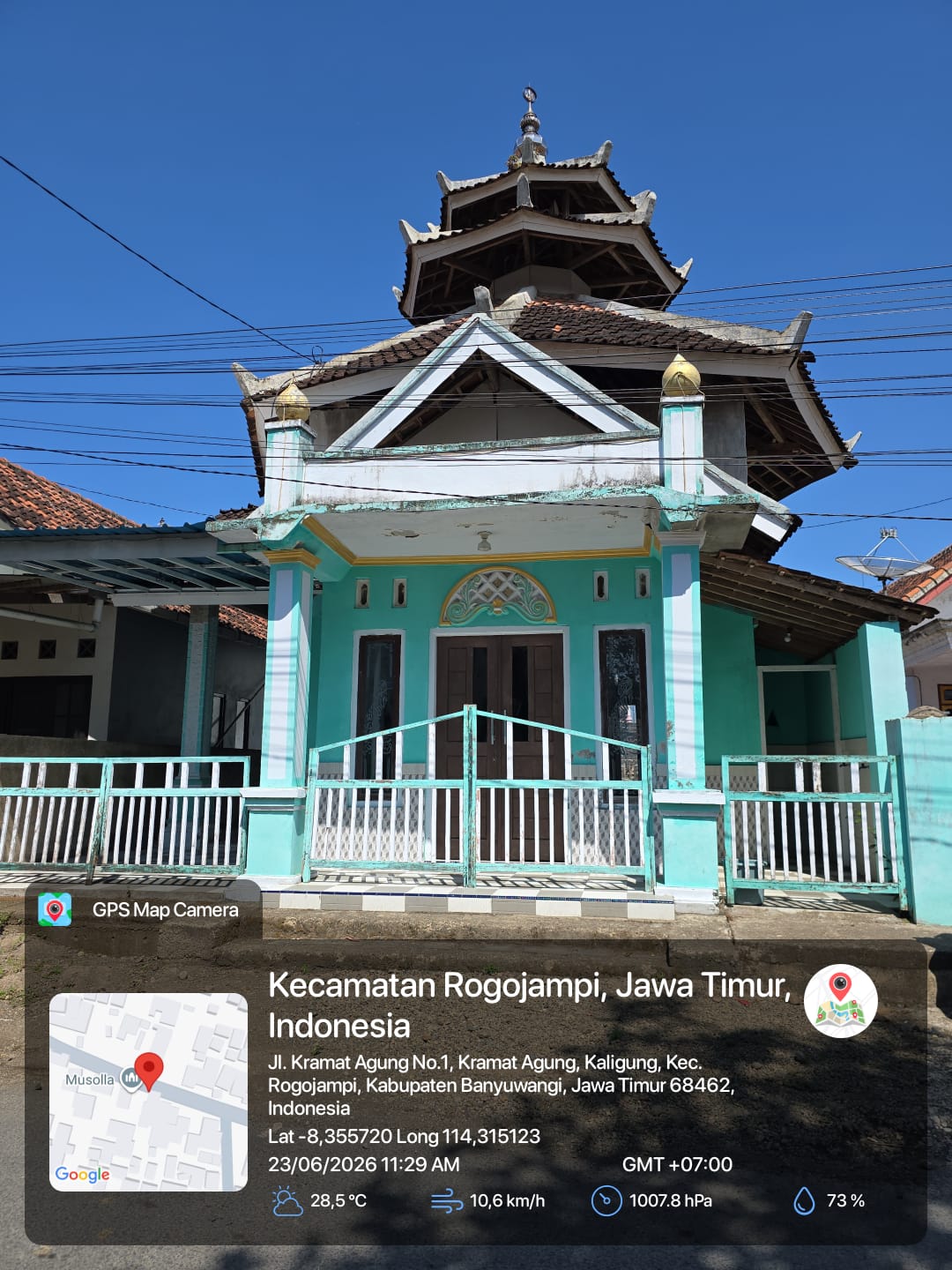 Foto Depan Masjid & Papan Nama — BAHRUL ULUM, Kaligung, Blimbingsari
