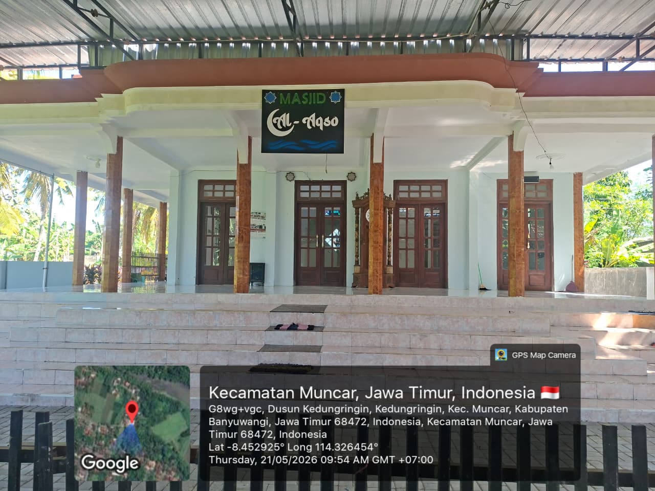 Foto Depan Masjid & Papan Nama — AL-AQSO, Kedungringin, Muncar