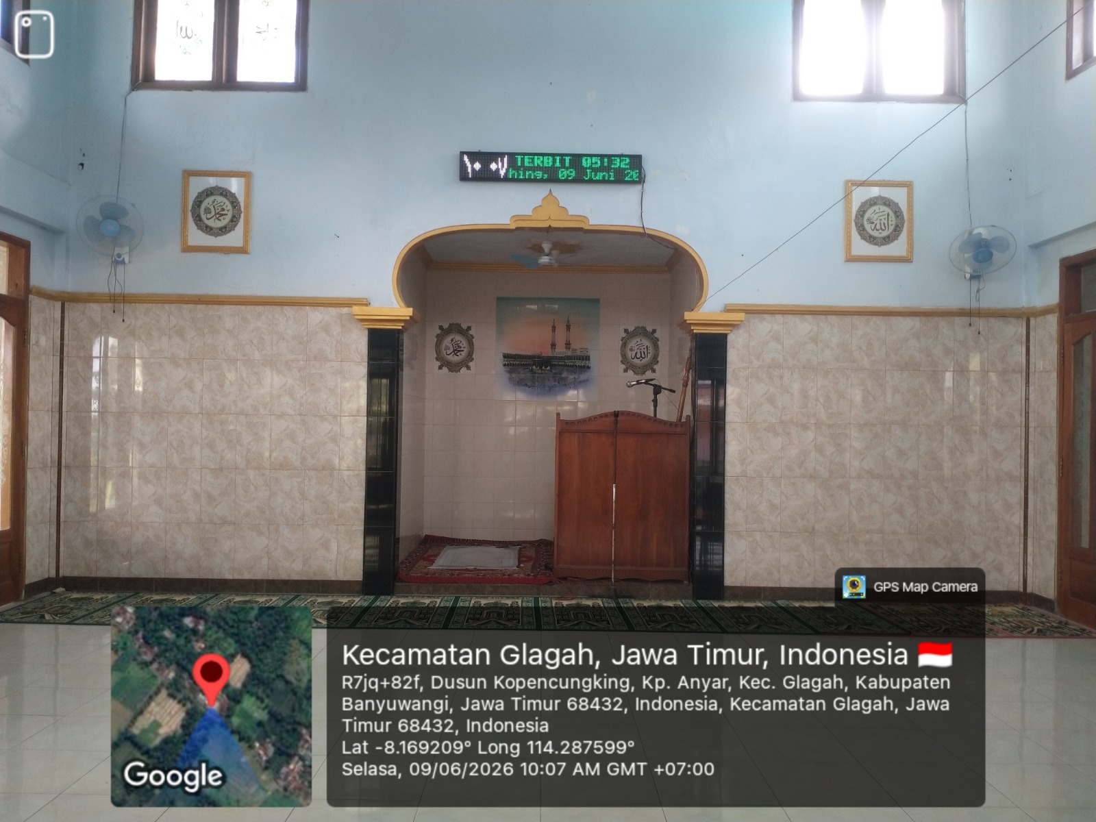 Foto Dalam Masjid (Mimbar/Mihrab) — BAITUL MUTTAQIN, Kampunganyar, Glagah