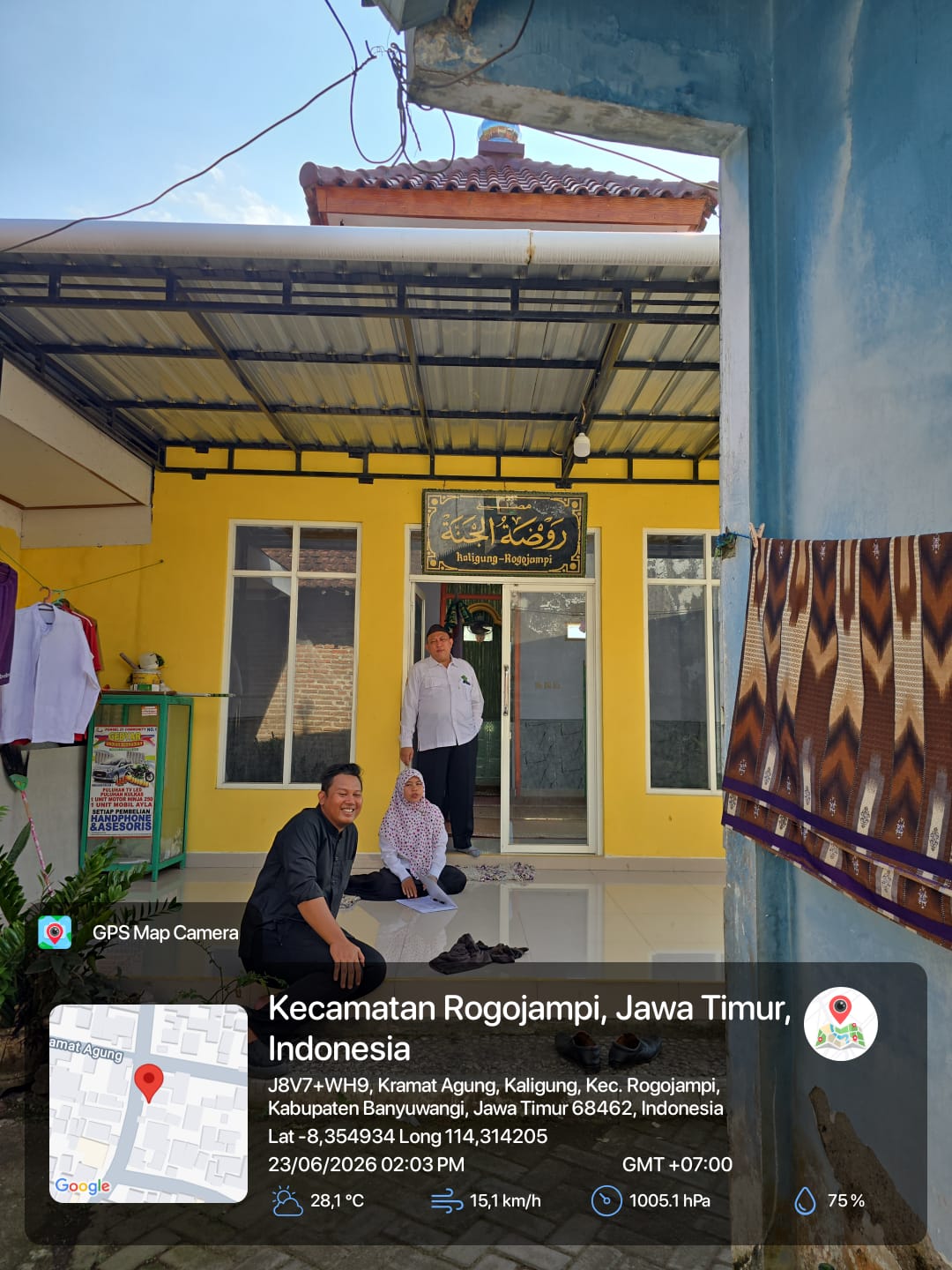Foto Depan Masjid & Papan Nama — ROUDHOTUL JANNAH, Kaligung, Blimbingsari