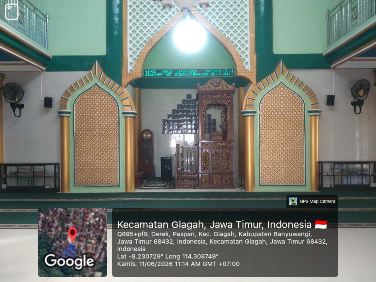 Foto Dalam Masjid (Mimbar/Mihrab) — BAITUL MUTTAQIN, Paspan, Glagah