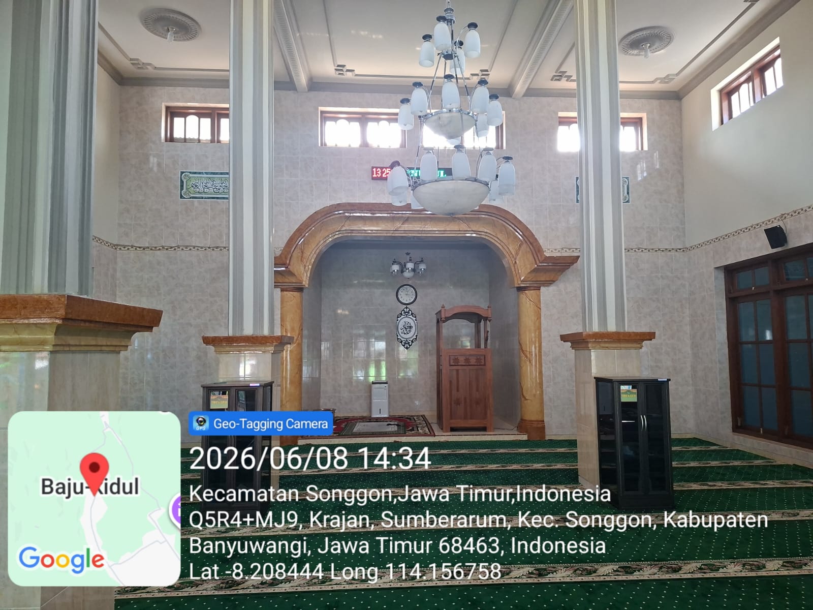 Foto Dalam Masjid (Mimbar/Mihrab) — NURUL HUDA, Sumberarum, Songgon