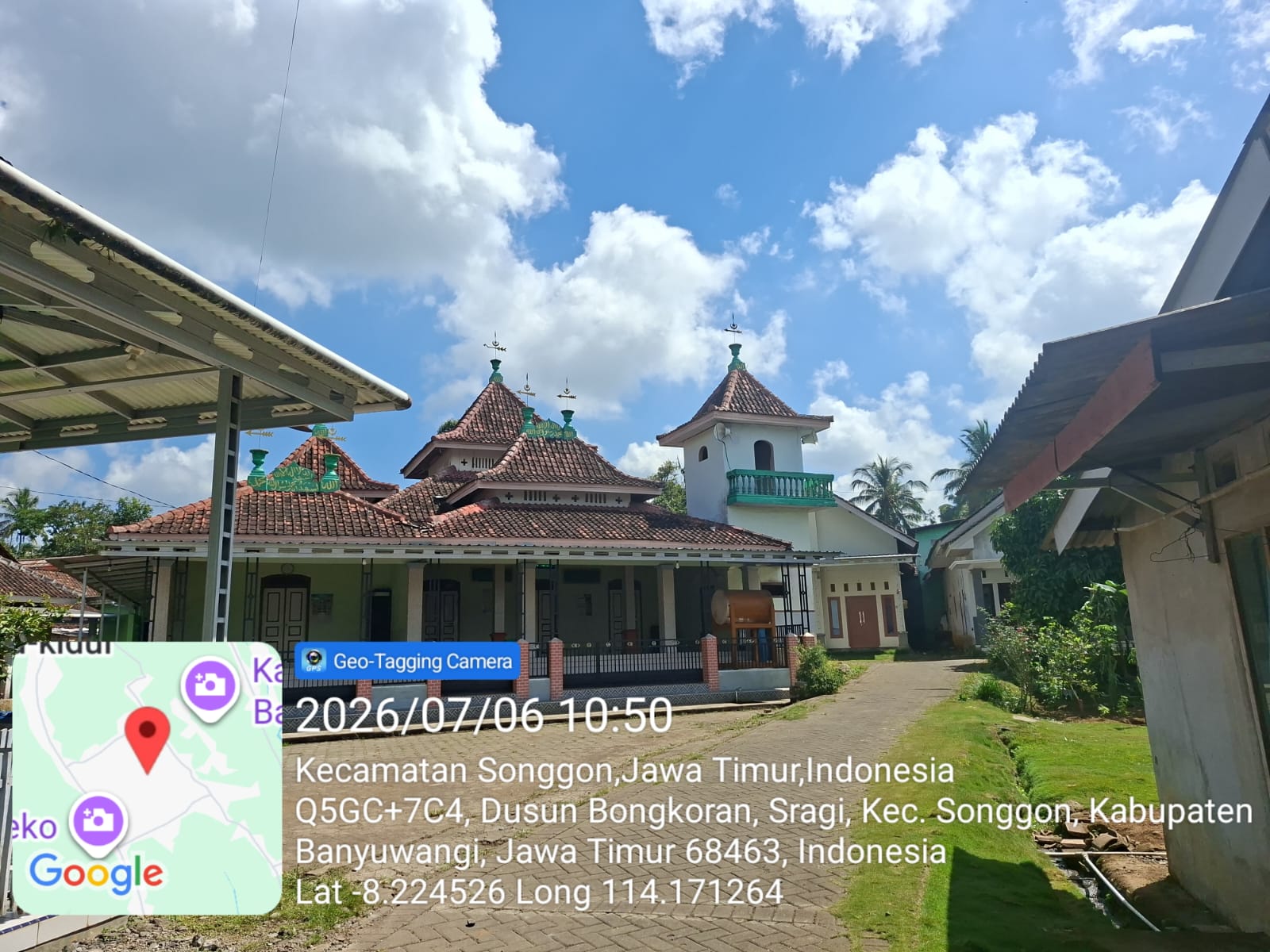 Foto Depan Masjid & Papan Nama — BAITUL MUTTAQIN, Sragi, Songgon