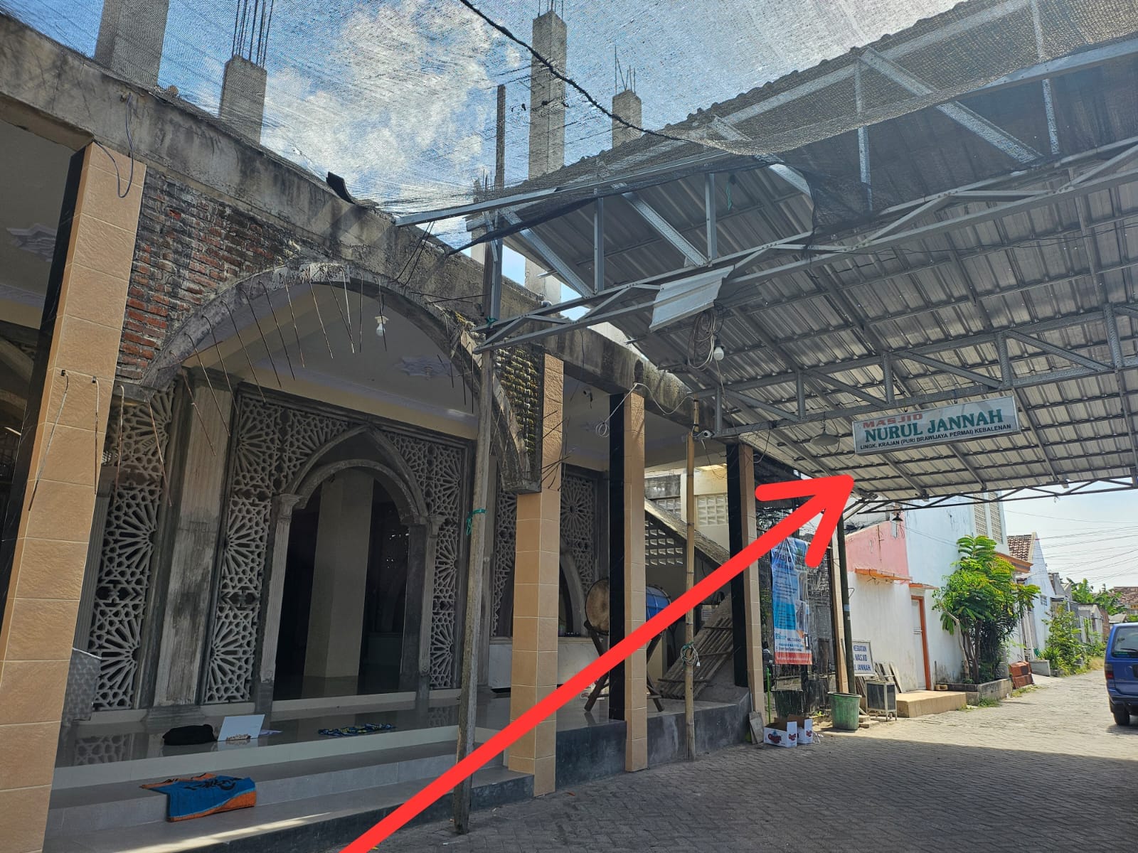 Foto Depan Masjid & Papan Nama — Nurul Jannah, Kebalenan, Banyuwangi