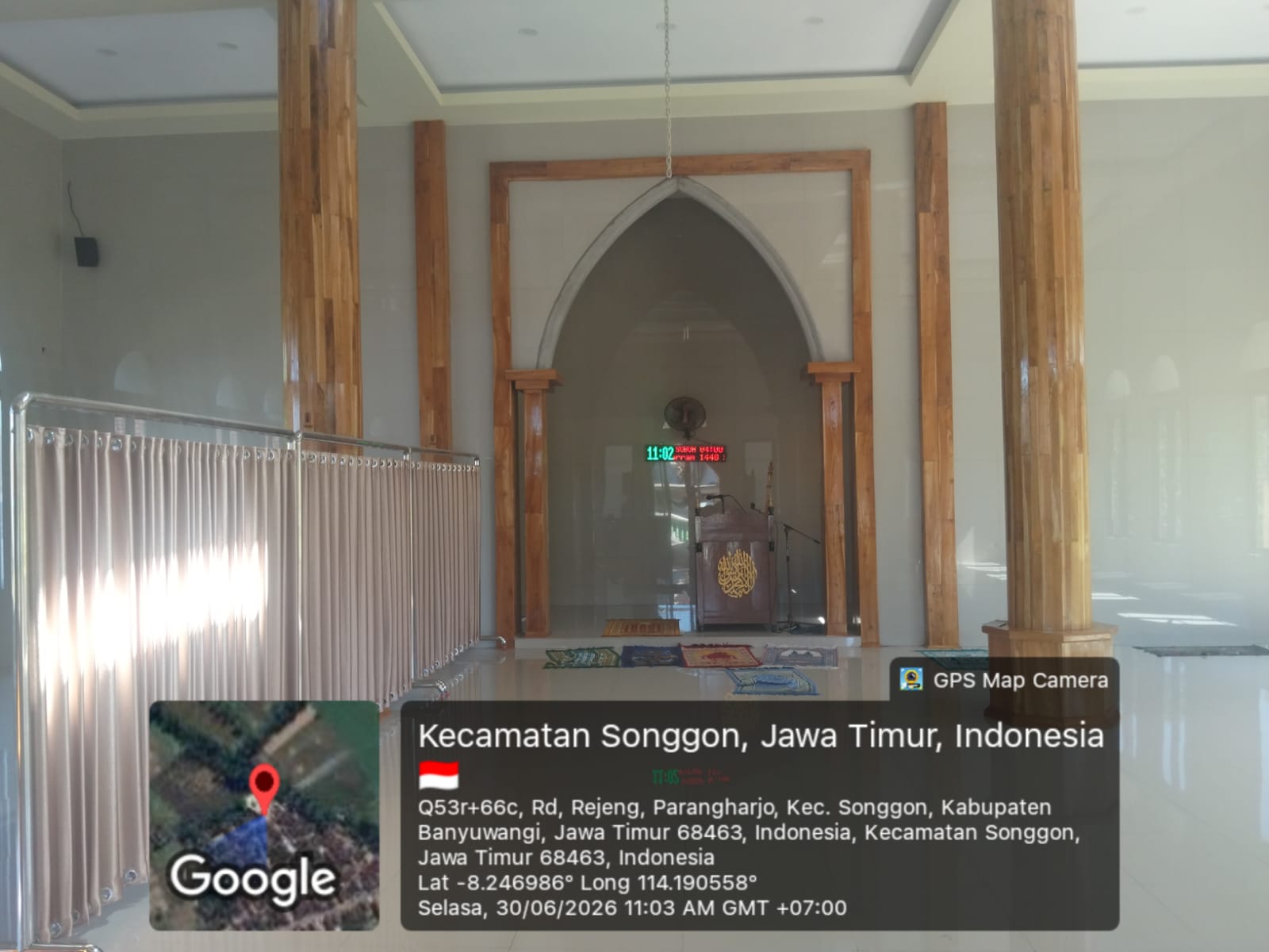 Foto Dalam Masjid (Mimbar/Mihrab) — BAITUL HADI, Parangharjo, Songgon