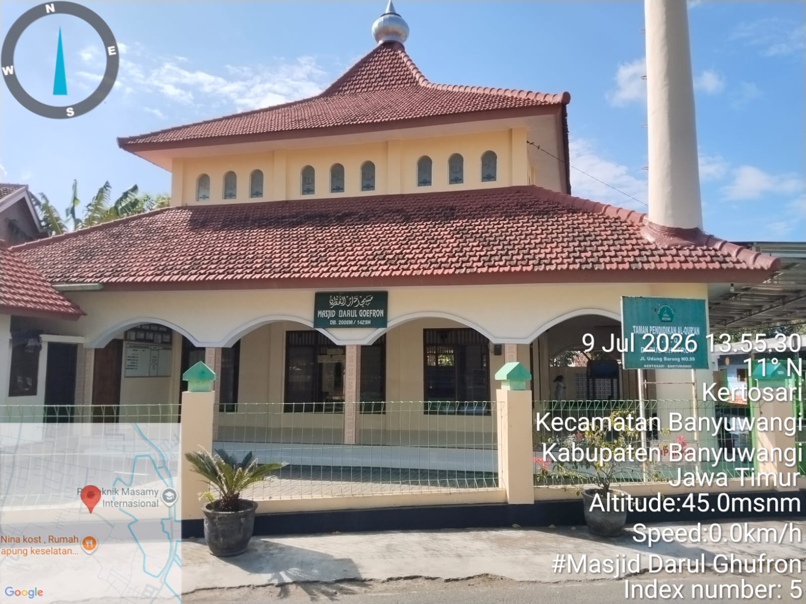 Foto Depan Masjid & Papan Nama — DARUL GHUFRON, Kertosari, Banyuwangi