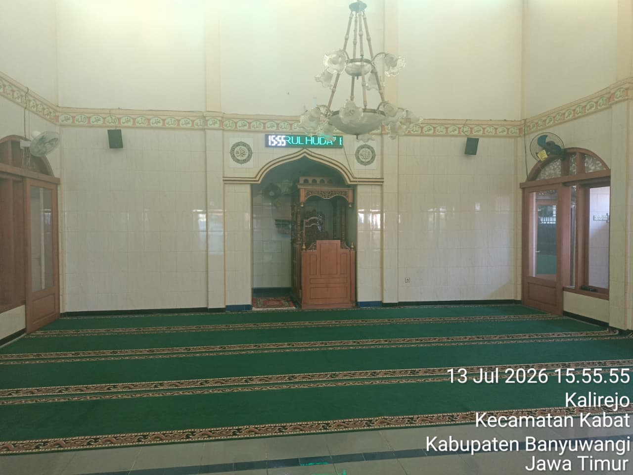 Foto Dalam Masjid (Mimbar/Mihrab) — BAITUL HUDA, Kalirejo, Kabat