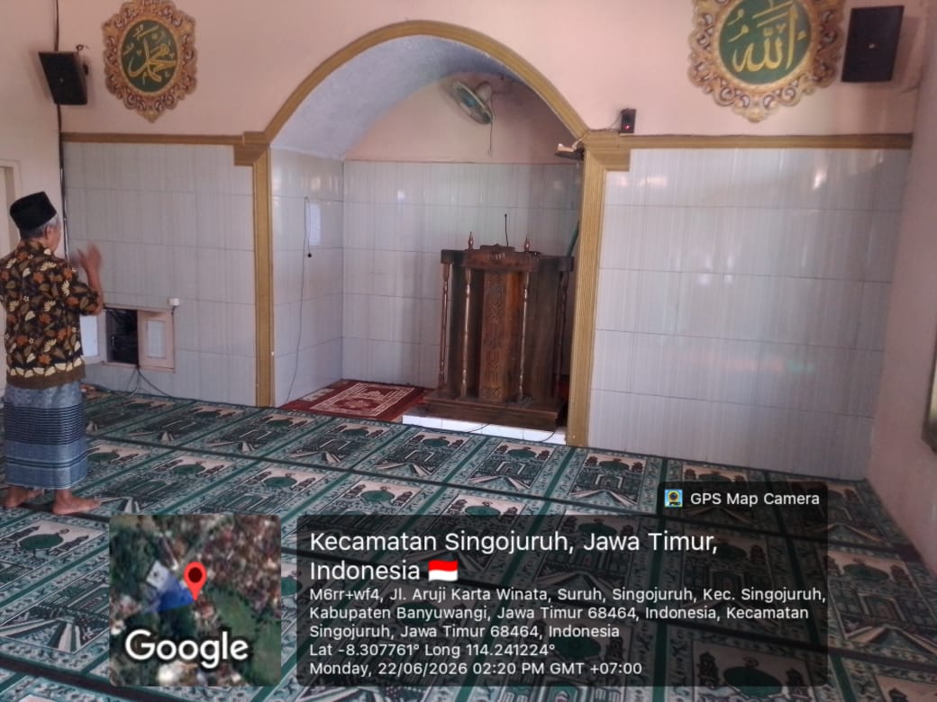Foto Dalam Masjid (Mimbar/Mihrab) — AL  FALAH, Gumirih, Singojuruh