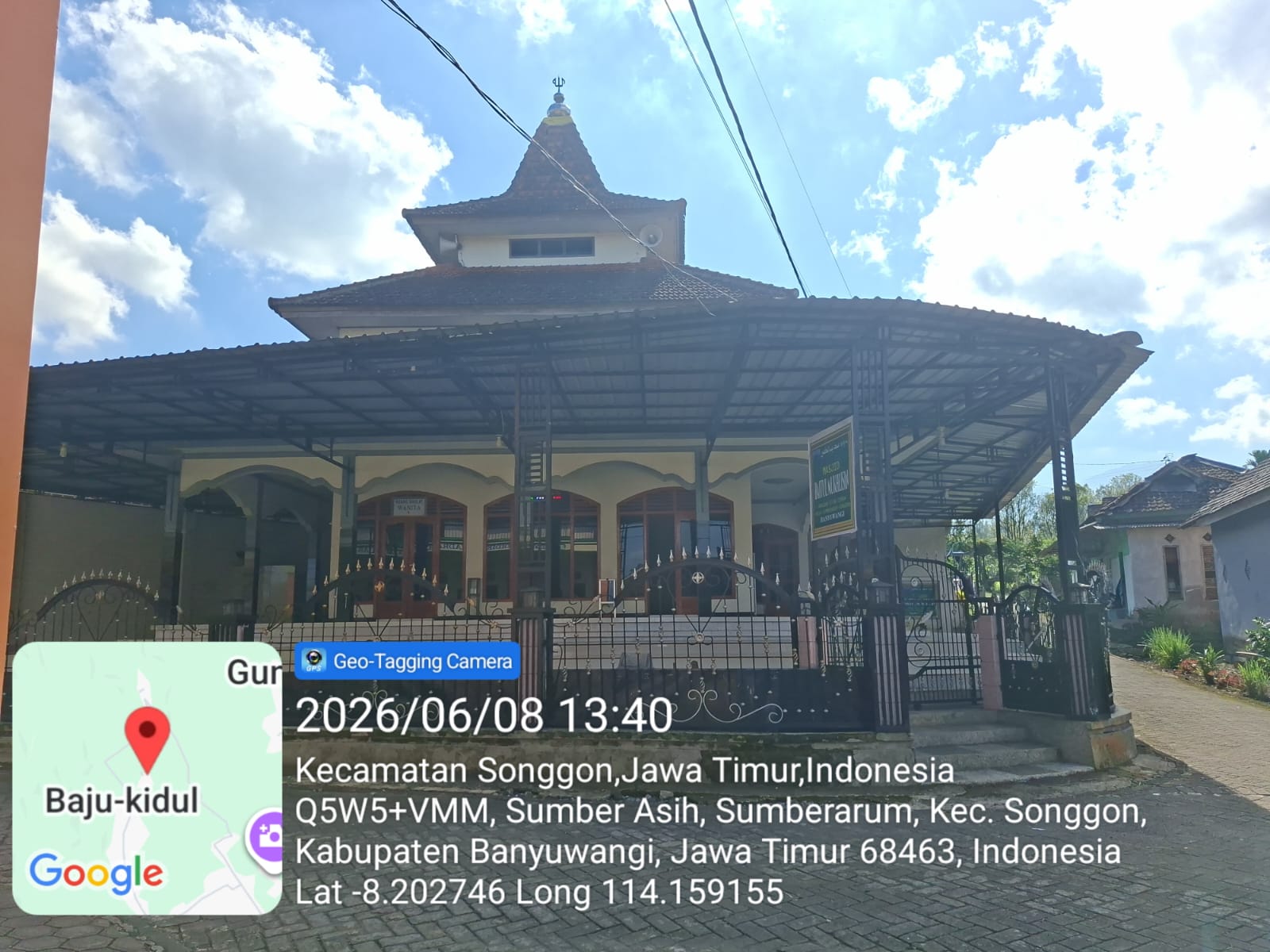 Foto Depan Masjid & Papan Nama — Baitul Muhlisin, Sumberarum, Songgon