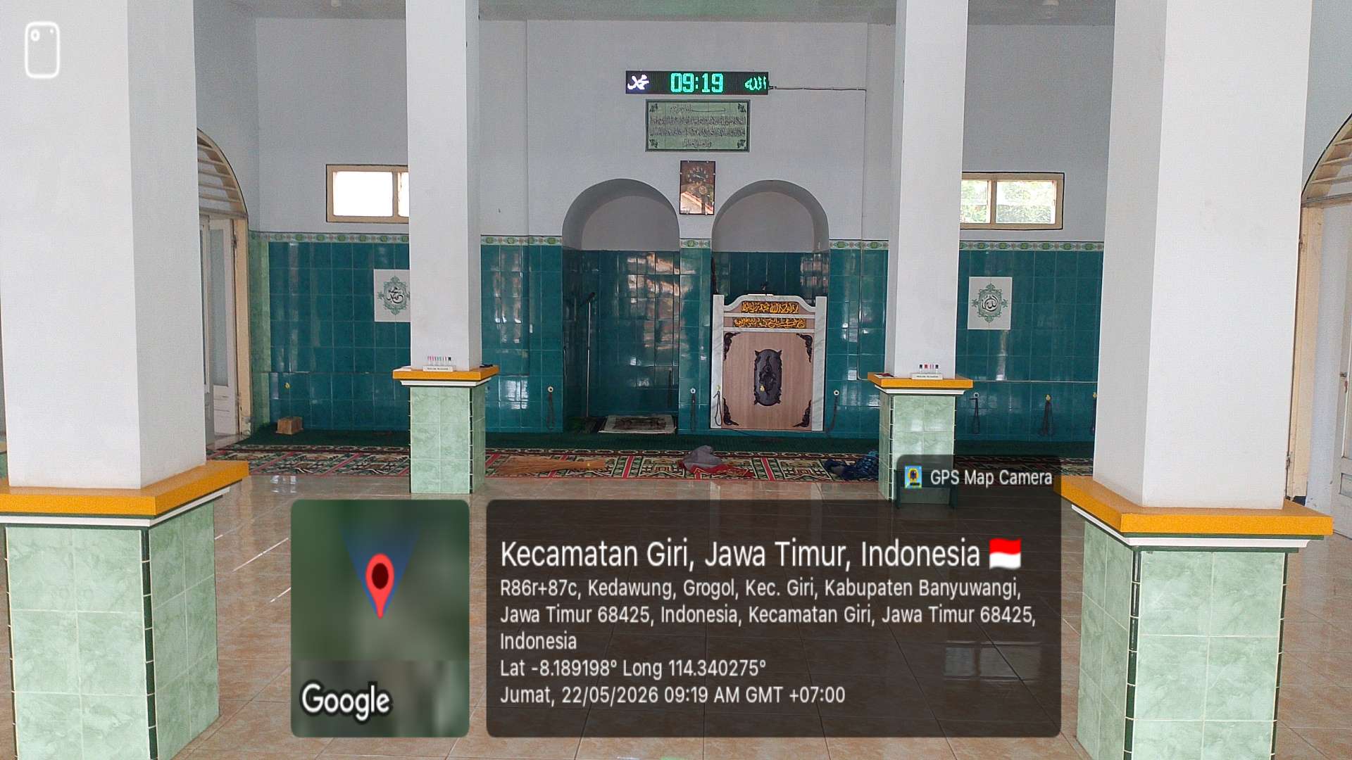 Foto Dalam Masjid (Mimbar/Mihrab) — BABUSSALAM, Grogol, Giri