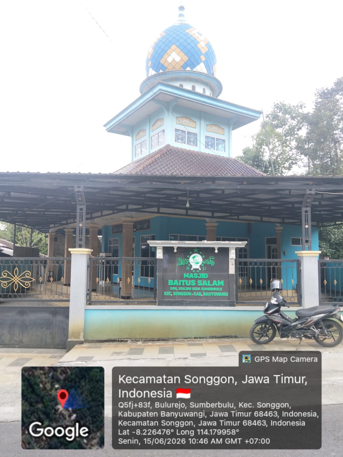 Foto Depan Masjid & Papan Nama — BAITUS SALAM, Sumberbulu, Songgon