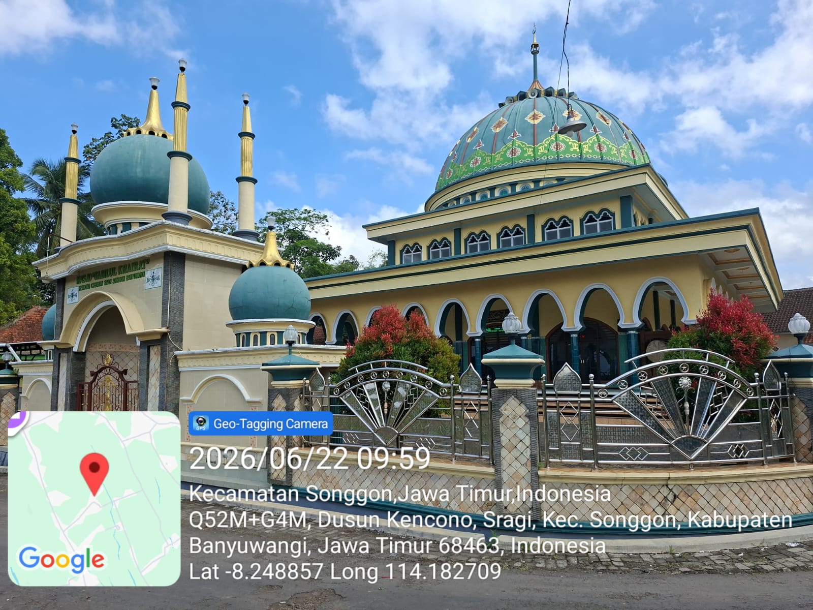 Foto Depan Masjid & Papan Nama — SABILUL KHAIRAT, Sragi, Songgon