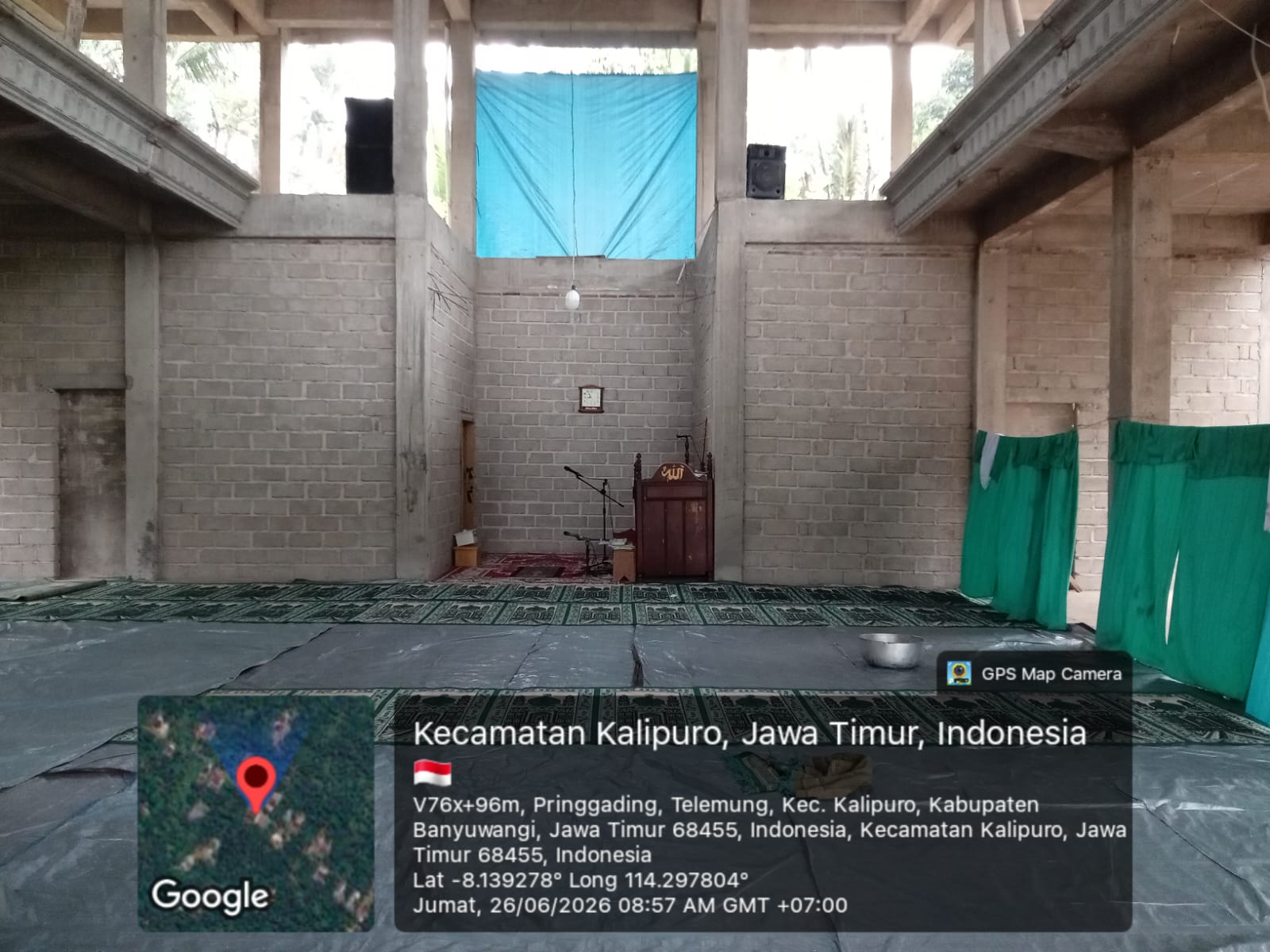 Foto Dalam Masjid (Mimbar/Mihrab) — BUNYANURROHIM, Telemung, Kalipuro