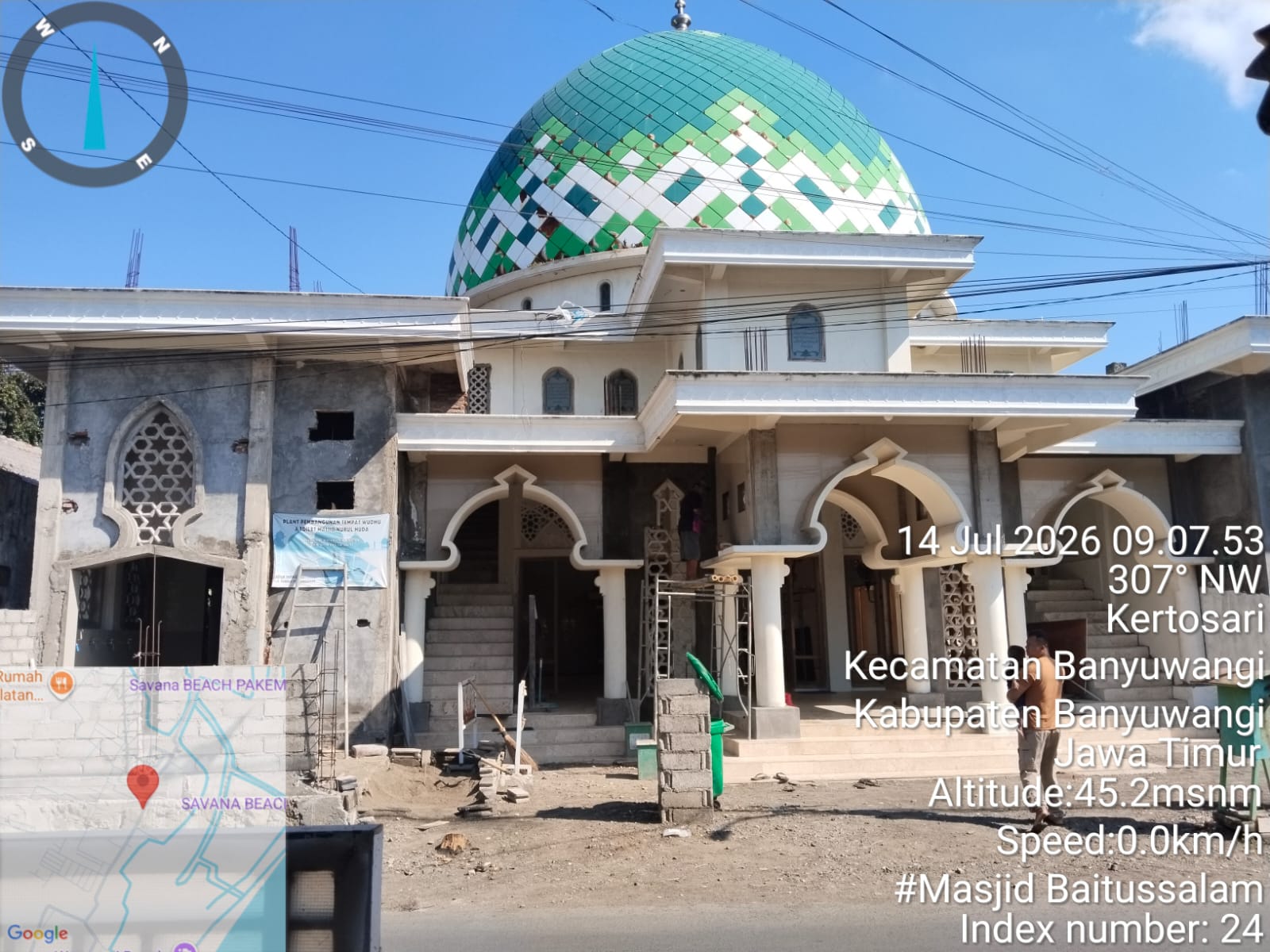 Foto Depan Masjid & Papan Nama — Nurul Huda, Kertosari, Banyuwangi