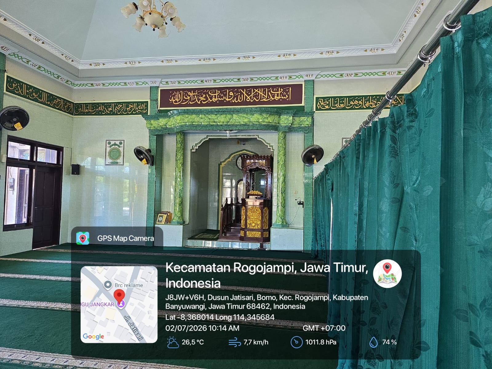 Foto Dalam Masjid (Mimbar/Mihrab) — BAITUL MUTTAQIN, Bomo, Blimbingsari