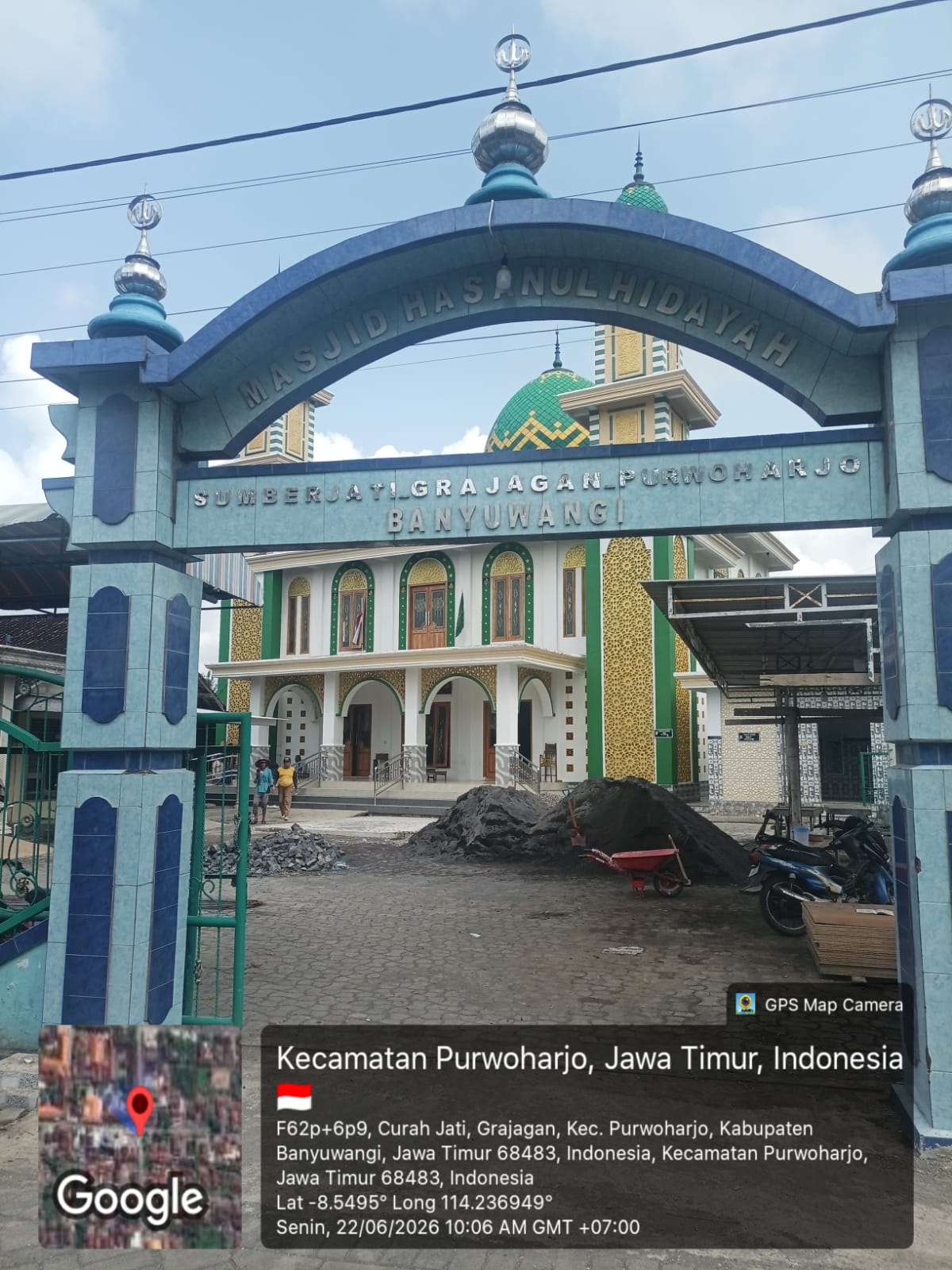 Foto Depan Masjid & Papan Nama — HASANUL HIDAYAH, Grajagan, Purwoharjo